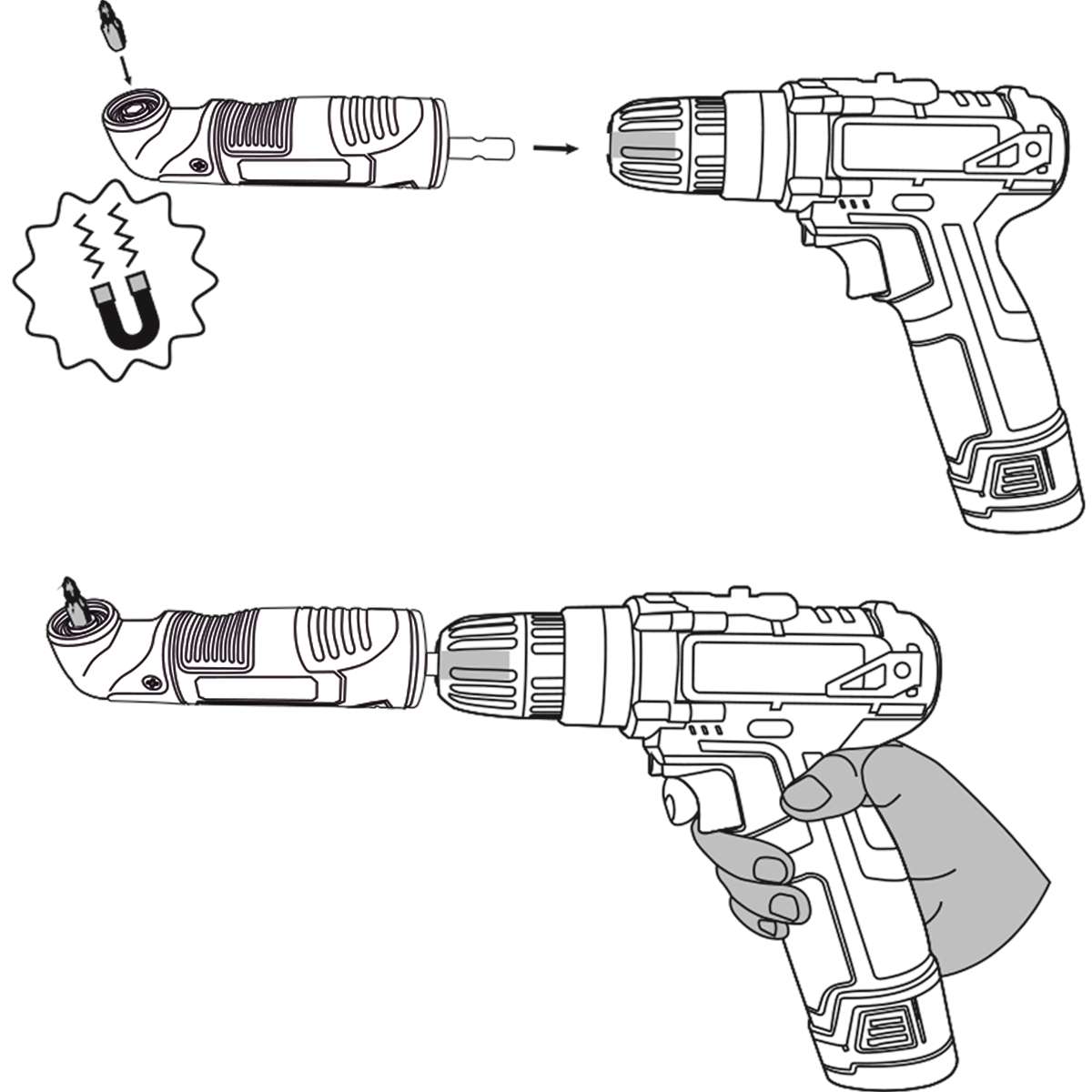 АДАПТЕР-ЪГЛОВ ДЪРЖАЧ ЗА БИТОВЕ, 90° - Image 2